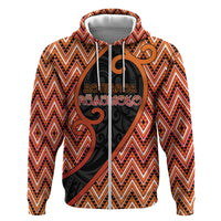 Custom Aotearoa Atua Ruaumoko Hoodie God Of Volcanoes Koru Patterns