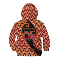 Custom Aotearoa Atua Ruaumoko Kid Hoodie God Of Volcanoes Koru Patterns