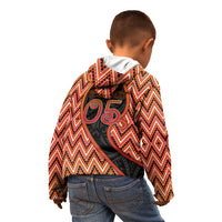 Custom Aotearoa Atua Ruaumoko Kid Hoodie God Of Volcanoes Koru Patterns