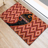 Aotearoa Atua Ruaumoko Rubber Doormat God Of Volcanoes Koru Patterns