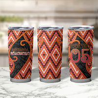 Custom Aotearoa Atua Ruaumoko Tumbler Cup God Of Volcanoes Koru Patterns