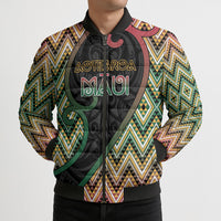 Custom Aotearoa Atua Maui Bomber Puffer Jacket Demigod Hero And Trickster Koru Patterns