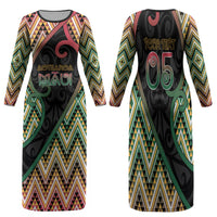 Custom Aotearoa Atua Maui Family Matching Long Sleeve Bodycon Dress and Hawaiian Shirt Demigod Hero And Trickster Koru Patterns