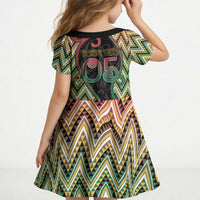 Custom Aotearoa Atua Maui Kid Short Sleeve Dress Demigod Hero And Trickster Koru Patterns