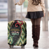 Aotearoa Atua Maui Luggage Cover Demigod Hero And Trickster Koru Patterns