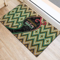 Aotearoa Atua Maui Rubber Doormat Demigod Hero And Trickster Koru Patterns