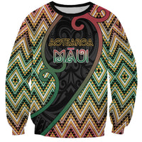 Custom Aotearoa Atua Maui Sweatshirt Demigod Hero And Trickster Koru Patterns