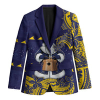 Tokelau Christmas Blazer Santa With Tuluma Xmas Tribal Waves - Polynesian Pride