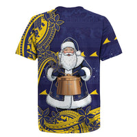 Tokelau Christmas Rugby Jersey Santa With Tuluma Xmas Tribal Waves DT05 - Polynesian Pride