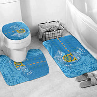Tuvalu Christmas Bathroom Set Dolphins Santa Xmas Tribal Waves - Polynesian Pride