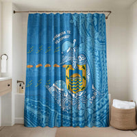 Tuvalu Christmas Bathroom Set Dolphins Santa Xmas Tribal Waves - Polynesian Pride