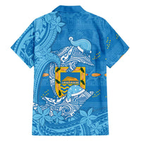 Tuvalu Christmas Family Matching Puletasi and Hawaiian Shirt Dolphins Santa Xmas Tribal Waves - Polynesian Pride