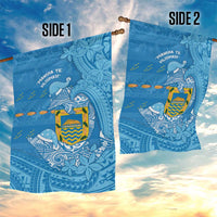 Tuvalu Christmas Garden Flag Dolphins Santa Xmas Tribal Waves - Polynesian Pride