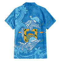 Tuvalu Christmas Hawaiian Shirt Dolphins Santa Xmas Tribal Waves DT05 - Polynesian Pride