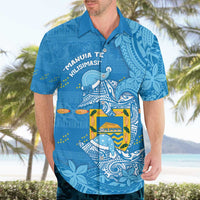 Tuvalu Christmas Hawaiian Shirt Dolphins Santa Xmas Tribal Waves DT05 - Polynesian Pride