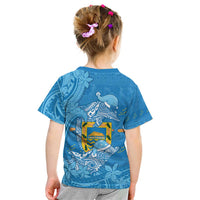 Tuvalu Christmas Kid T Shirt Dolphins Santa Xmas Tribal Waves DT05 - Polynesian Pride