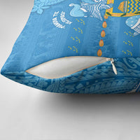 Tuvalu Christmas Pillow Cover Dolphins Santa Xmas Tribal Waves - Polynesian Pride