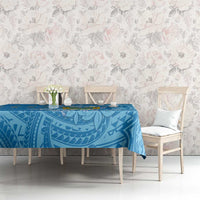 Tuvalu Christmas Tablecloth Dolphins Santa Xmas Tribal Waves - Polynesian Pride