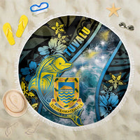 Tuvalu Beach Blanket Dolphin On The Waves