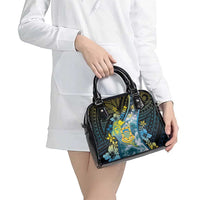 Tuvalu Shoulder Handbag Dolphin On The Waves