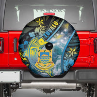 Tuvalu Spare Tire Cover Dolphin On The Waves