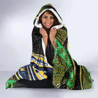 South Sea Islanders And Solomon Islands Hooded Blanket Solomons Coat Of Arms And Southern Cross DT05 - Polynesian Pride