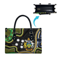 South Sea Islanders And Solomon Islands Leather Bag Solomons Coat Of Arms And Southern Cross DT05 - Polynesian Pride