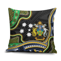 South Sea Islanders And Solomon Islands Pillow Cover Solomons Coat Of Arms And Southern Cross DT05 Black - Polynesian Pride