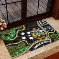 South Sea Islanders And Solomon Islands Rubber Doormat Solomons Coat Of Arms And Southern Cross DT05 - Polynesian Pride