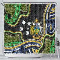 South Sea Islanders And Solomon Islands Shower Curtain Solomons Coat Of Arms And Southern Cross DT05 - Polynesian Pride