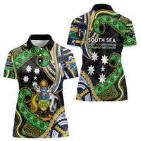 South Sea Islanders And Solomon Islands Women Polo Shirt Solomons Coat Of Arms And Southern Cross DT05 - Polynesian Pride