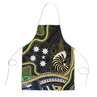 South Sea Islanders And New Caledonia Apron Nautilus Shell Southern Cross Tribal Pattern DT05 Black - Polynesian Pride