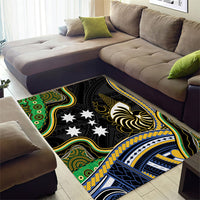 South Sea Islanders And New Caledonia Area Rug Nautilus Shell Southern Cross Tribal Pattern DT05 - Polynesian Pride