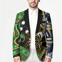 South Sea Islanders And New Caledonia Blazer Nautilus Shell Southern Cross Tribal Pattern DT05 - Polynesian Pride