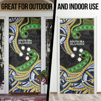 South Sea Islanders And New Caledonia Door Cover Nautilus Shell Southern Cross Tribal Pattern DT05 - Polynesian Pride