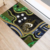South Sea Islanders And New Caledonia Rubber Doormat Nautilus Shell Southern Cross Tribal Pattern DT05 - Polynesian Pride