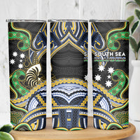 South Sea Islanders And New Caledonia Skinny Tumbler Nautilus Shell Southern Cross Tribal Pattern DT05 - Polynesian Pride