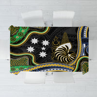 South Sea Islanders And New Caledonia Tablecloth Nautilus Shell Southern Cross Tribal Pattern DT05 Black - Polynesian Pride