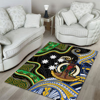 South Sea Islanders And Vanuatu Area Rug Boar Tusk Warrior Southern Tribal Pattern DT05 - Polynesian Pride