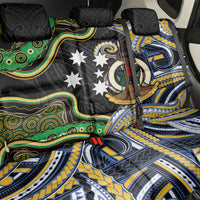South Sea Islanders And Vanuatu Back Car Seat Cover Boar Tusk Warrior Southern Tribal Pattern DT05 - Polynesian Pride