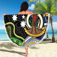 South Sea Islanders And Vanuatu Beach Blanket Boar Tusk Warrior Southern Tribal Pattern DT05 - Polynesian Pride