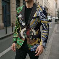 South Sea Islanders And Vanuatu Blazer Boar Tusk Warrior Southern Tribal Pattern DT05 - Polynesian Pride