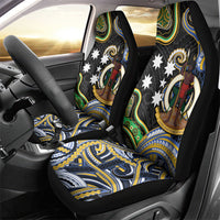 South Sea Islanders And Vanuatu Car Seat Cover Boar Tusk Warrior Southern Tribal Pattern DT05 - Polynesian Pride