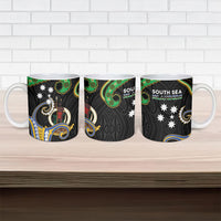 South Sea Islanders And Vanuatu Ceramic Mug Boar Tusk Warrior Southern Tribal Pattern DT05 - Polynesian Pride