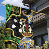 South Sea Islanders And Vanuatu Garden Flag Boar Tusk Warrior Southern Tribal Pattern DT05 - Polynesian Pride