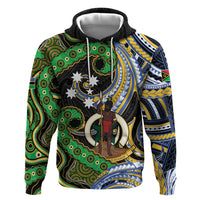 South Sea Islanders And Vanuatu Hoodie Boar Tusk Warrior Southern Tribal Pattern DT05 Pullover Hoodie Black - Polynesian Pride