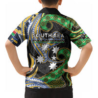 South Sea Islanders And Vanuatu Kid Hawaiian Shirt Boar Tusk Warrior Southern Tribal Pattern DT05 - Polynesian Pride
