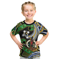 South Sea Islanders And Vanuatu Kid T Shirt Boar Tusk Warrior Southern Tribal Pattern DT05 Black - Polynesian Pride