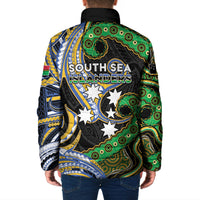 South Sea Islanders And Vanuatu Padded Jacket Boar Tusk Warrior Southern Tribal Pattern DT05 - Polynesian Pride