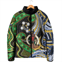 South Sea Islanders And Vanuatu Padded Jacket Boar Tusk Warrior Southern Tribal Pattern DT05 - Polynesian Pride